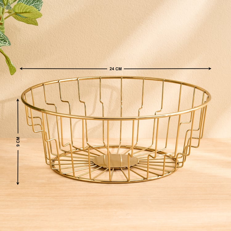 Regal Luxe Aurum Metal Fruit Basket