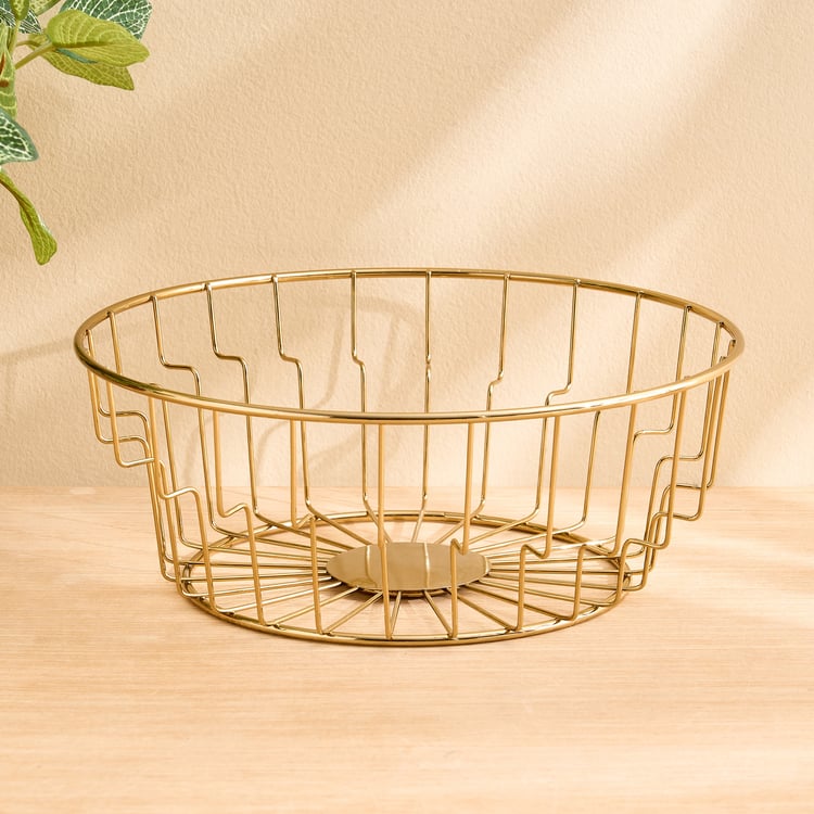Regal Luxe Aurum Metal Fruit Basket