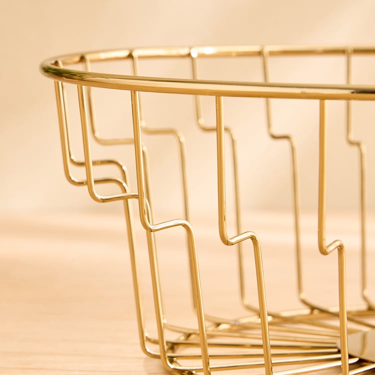 Regal Luxe Aurum Metal Fruit Basket