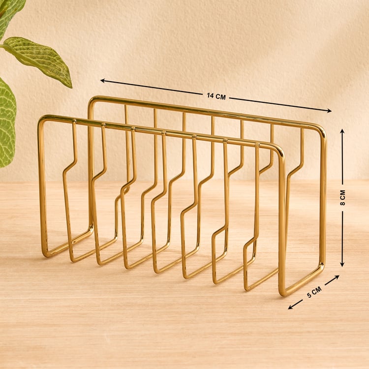 Regal Luxe Aurum Metal Tissue Holder - 14x5x8cm