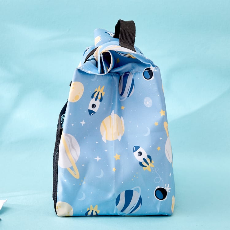 Back To School Feast Fabric Space Print Lunch Bag