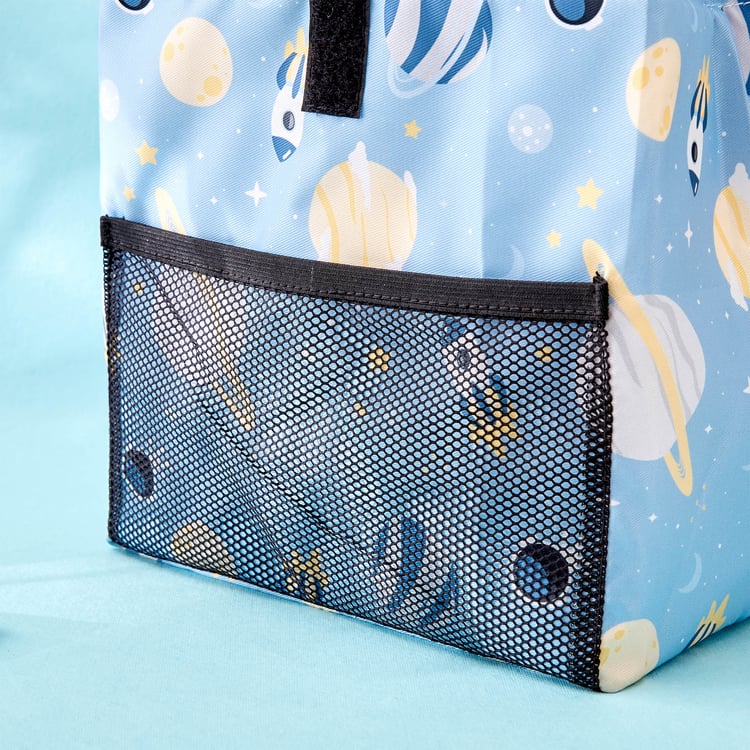 Back To School Feast Fabric Space Print Lunch Bag
