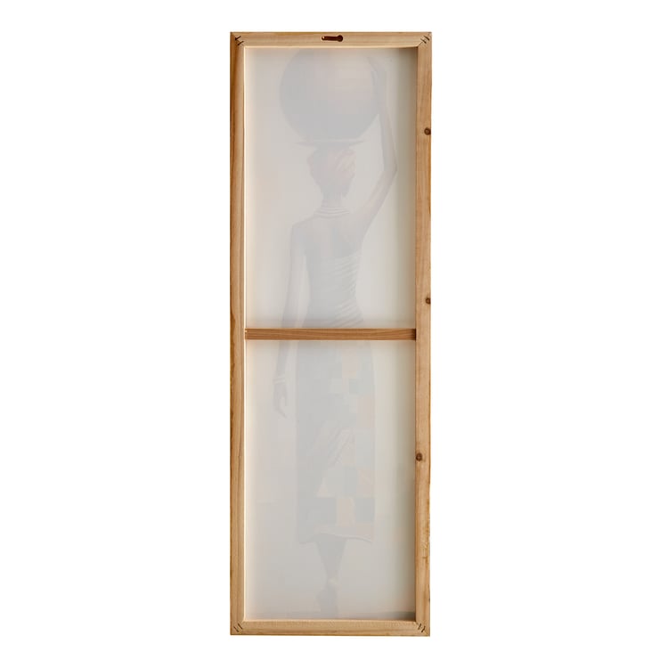 Brezza African Set of 2 Canvas Standing Lady Picture Frames - 30x90cm