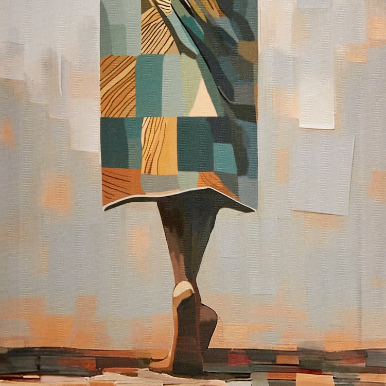 Brezza African Set of 2 Canvas Standing Lady Picture Frames - 30x90cm