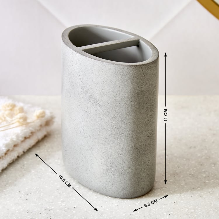 Nova Ashfall Rustic Polyresin Tooth Brush Holder
