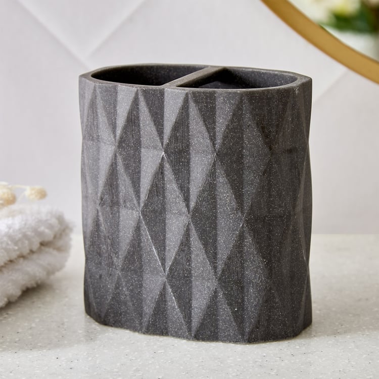 Nova Ashfall Pyramid Polyresin Tooth Brush Holder