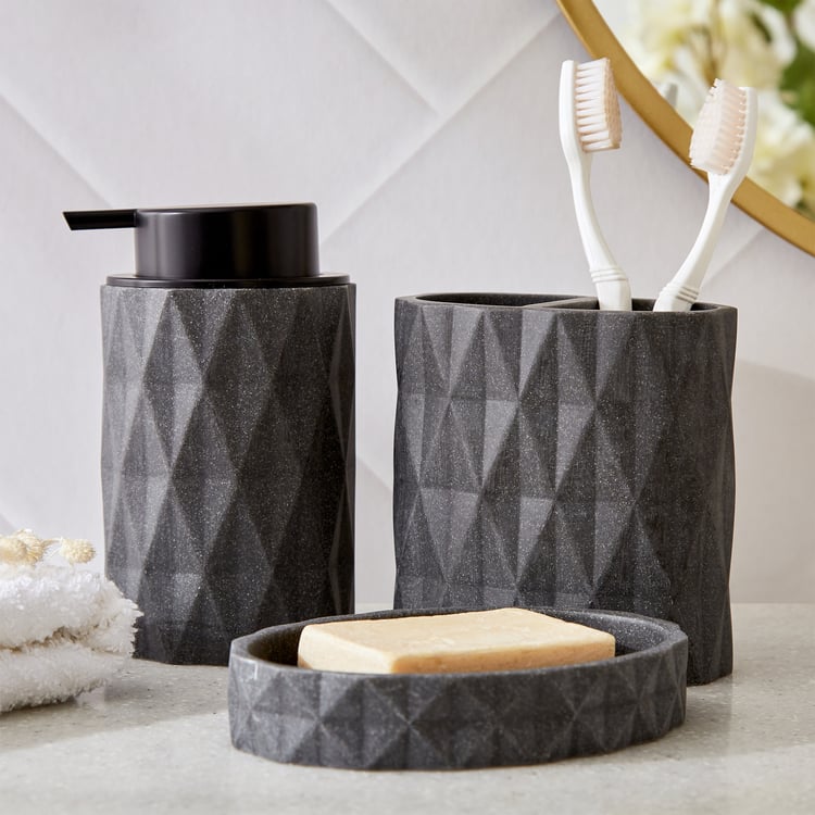 Nova Ashfall Pyramid Polyresin Tooth Brush Holder