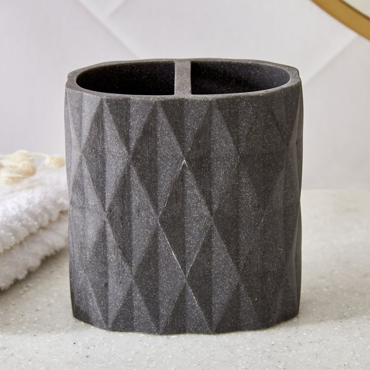Nova Ashfall Pyramid Polyresin Tooth Brush Holder