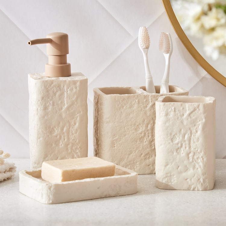 Nova Natural Tranquil Rugged Polyresin Tooth Brush Holder