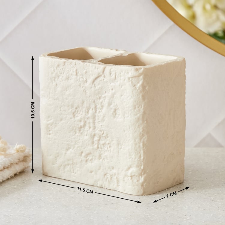 Nova Natural Tranquil Rugged Polyresin Tooth Brush Holder