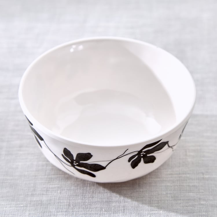 Meadows Monochrome Melamine Printed Katori - 250ml