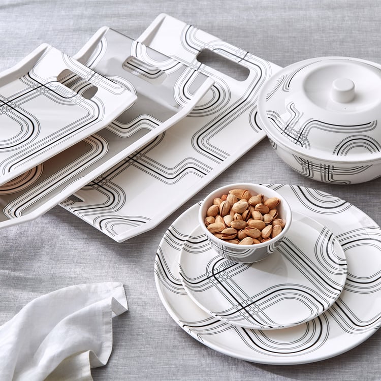 Meadows Monochrome Melamine Printed Katori - 250ml
