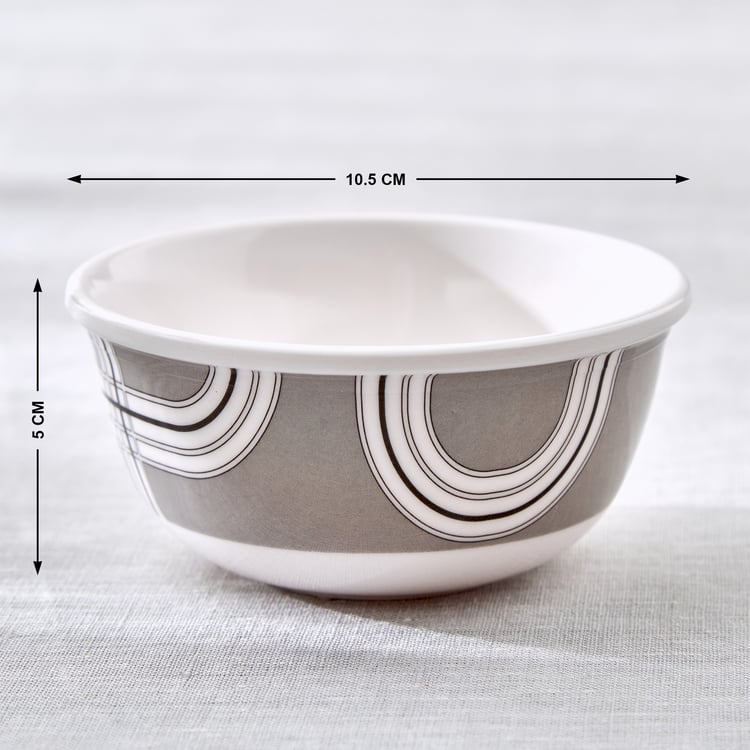 Meadows Monochrome Melamine Printed Katori - 250ml