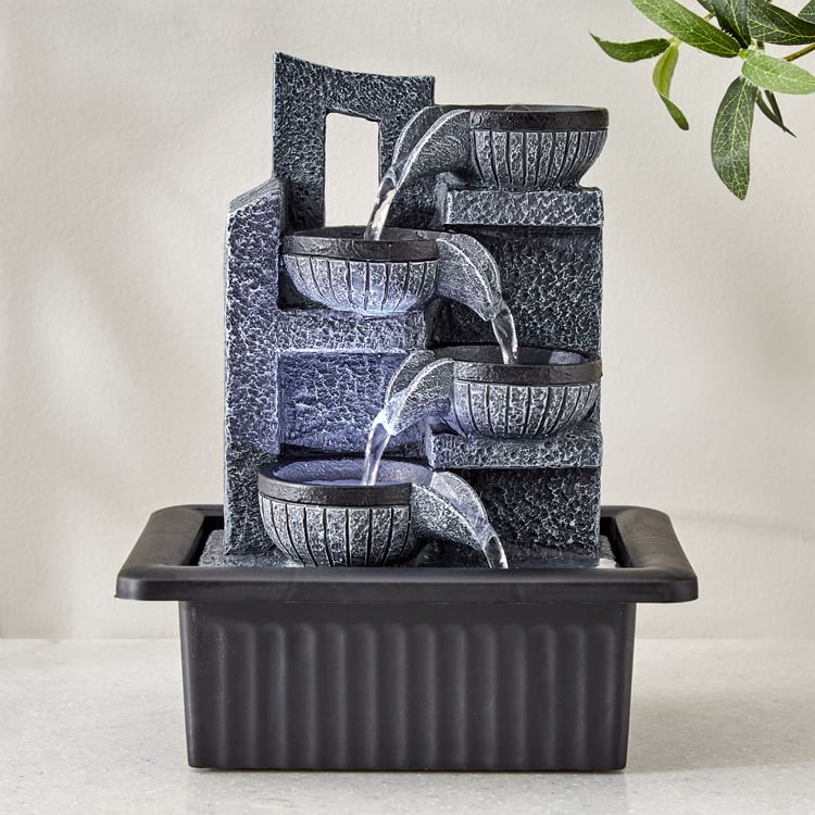 Alpine Polyresin Diya Flow Water Fountain - 20x17x25cm