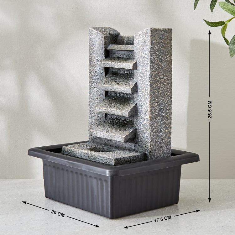 Alpine Polyresin Step Water Fountain - 20x17.5x25.5cm