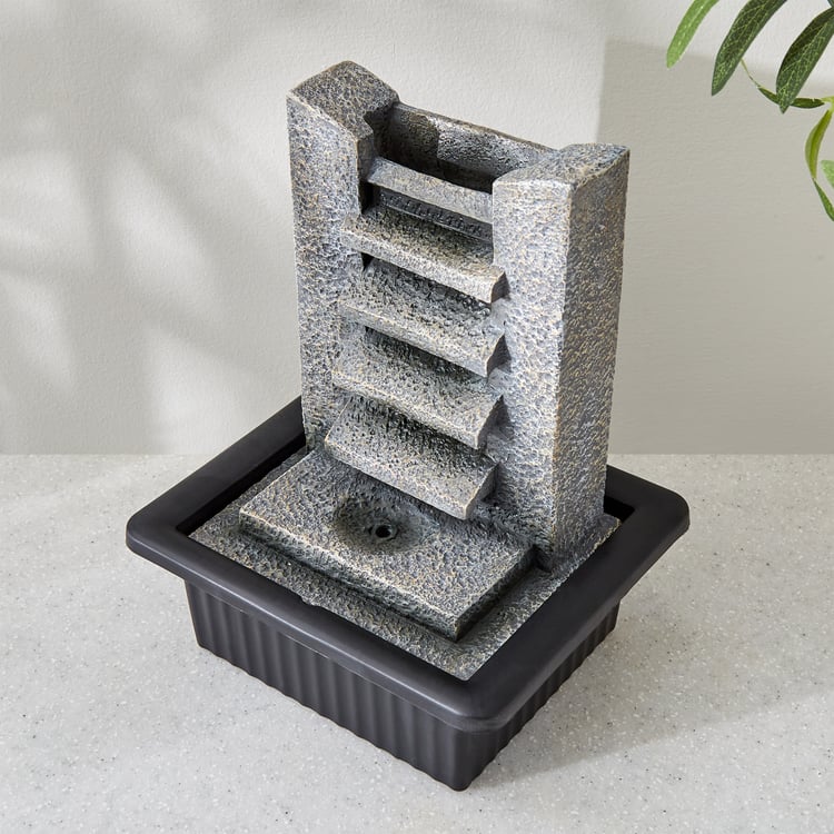 Alpine Polyresin Step Water Fountain - 20x17.5x25.5cm