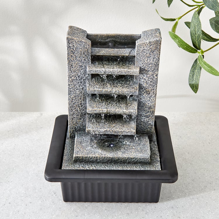 Alpine Polyresin Step Water Fountain - 20x17.5x25.5cm