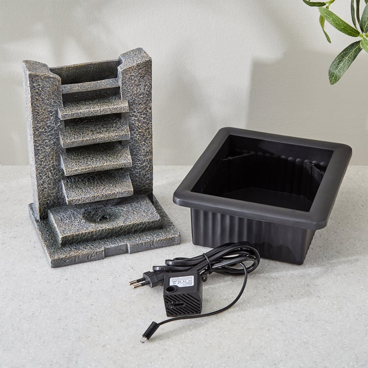 Alpine Polyresin Step Water Fountain - 20x17.5x25.5cm