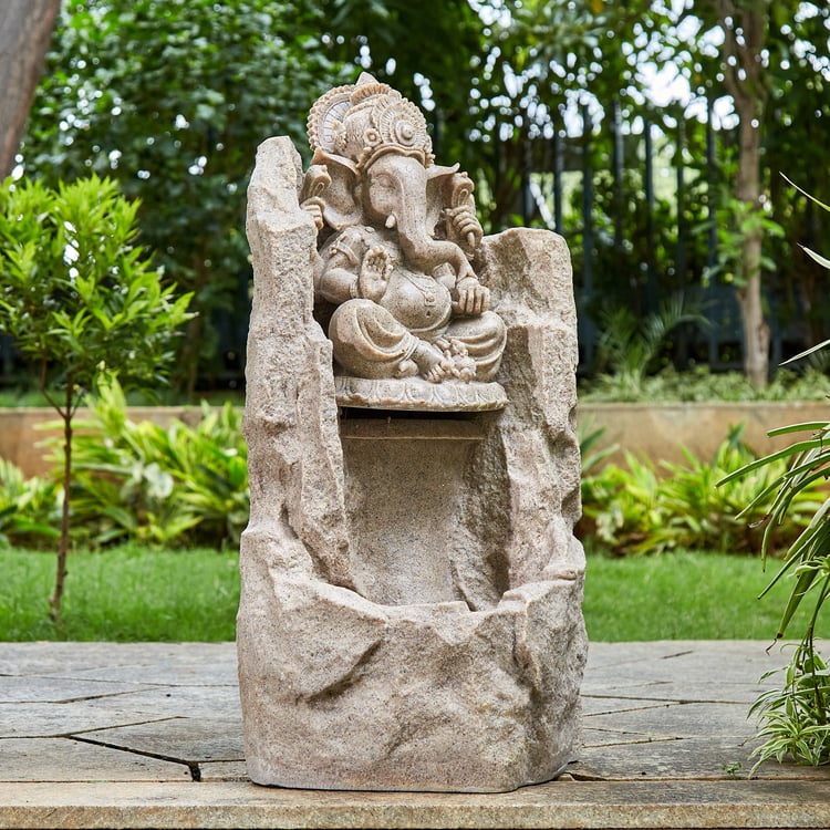 Cascade Polyresin Ganesha Water Fountain - 35x70cm