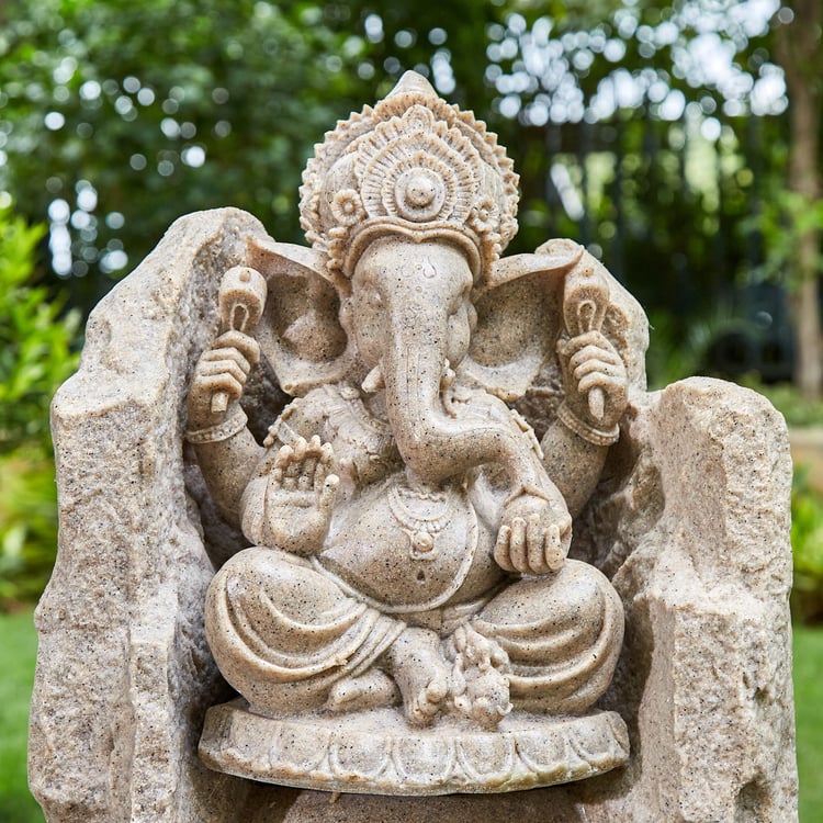 Cascade Polyresin Ganesha Water Fountain - 35x70cm