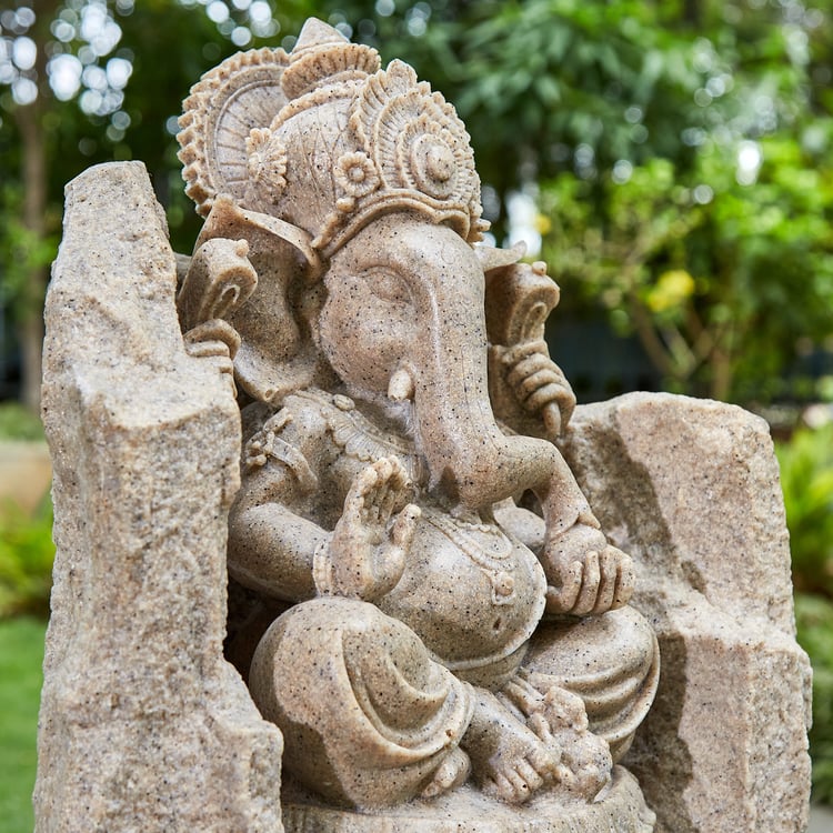Cascade Polyresin Ganesha Water Fountain - 35x70cm