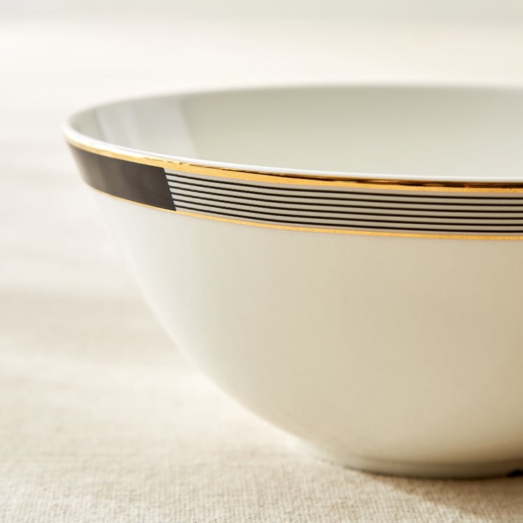 Andrey Ralph Bone China Printed Cereal Bowl - 800ml