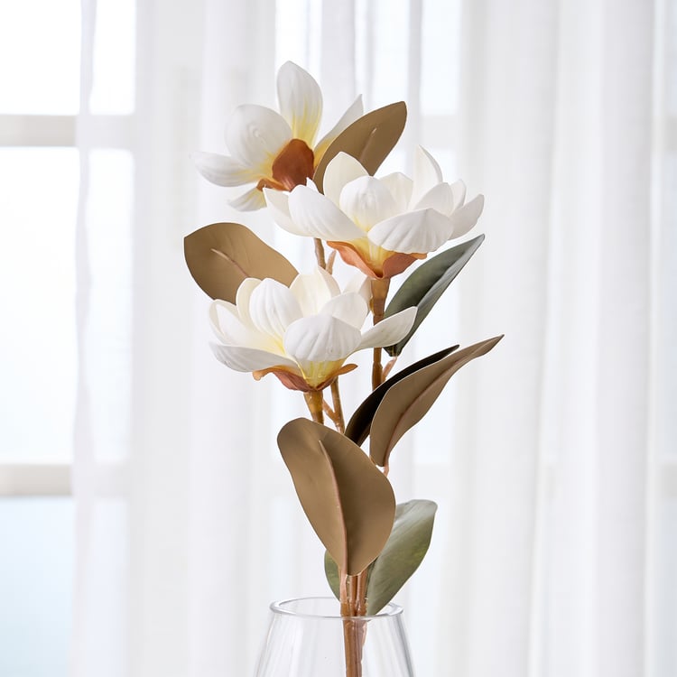 Festoon Artificial Magnolia Flower Stick - 78cm