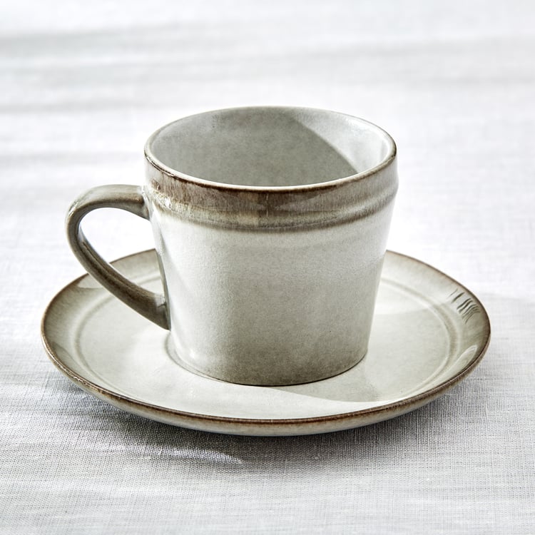 Natura Oliver Stoneware Cup and Saucer - 260ml