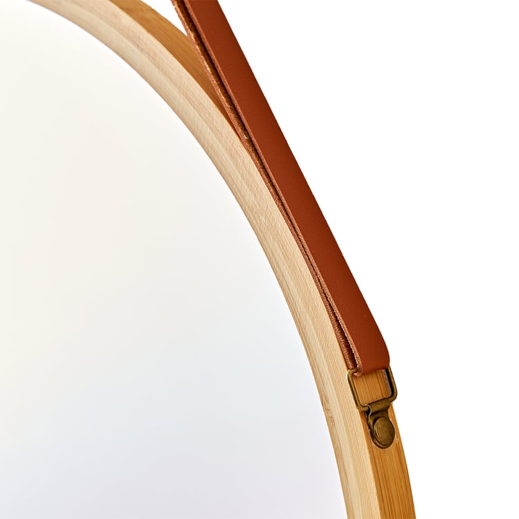 Reflection Bamboo Round Hanging Wall Mirror - 45cm