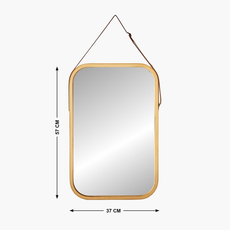 Reflection Bamboo Hanging Wall Mirror - 37x57cm
