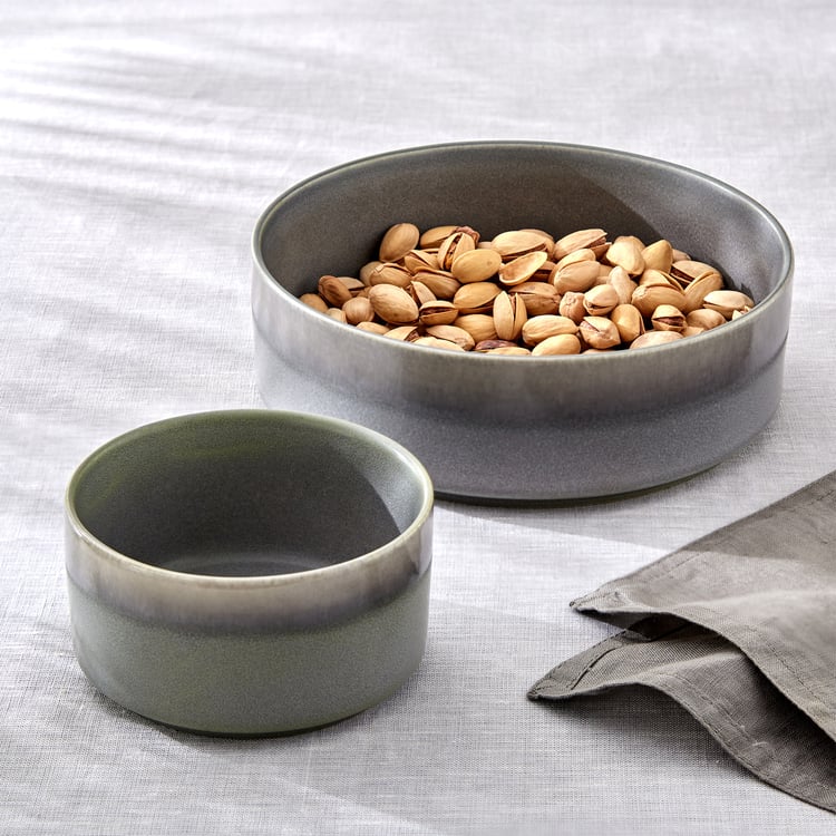 Natura Pewter Halo Stoneware Katori - 350ml