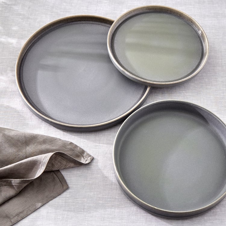 Natura Pewter Halo Stoneware Side Plate - 20cm