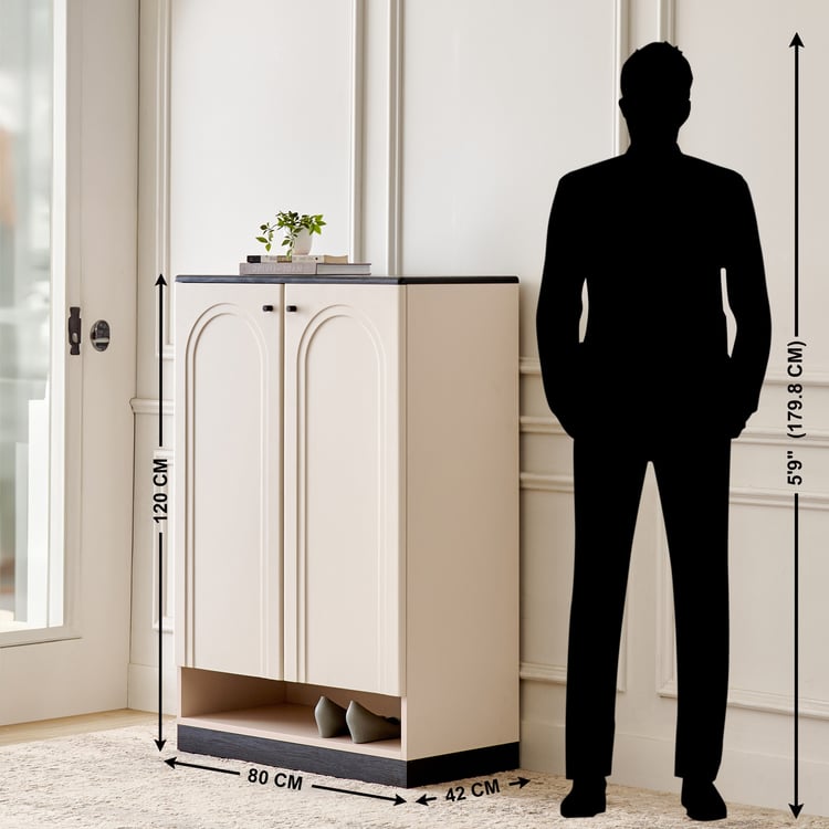 Saga 18 Pairs Shoe Cabinet - Beige