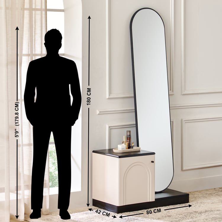 Saga Dresser Mirror - Beige