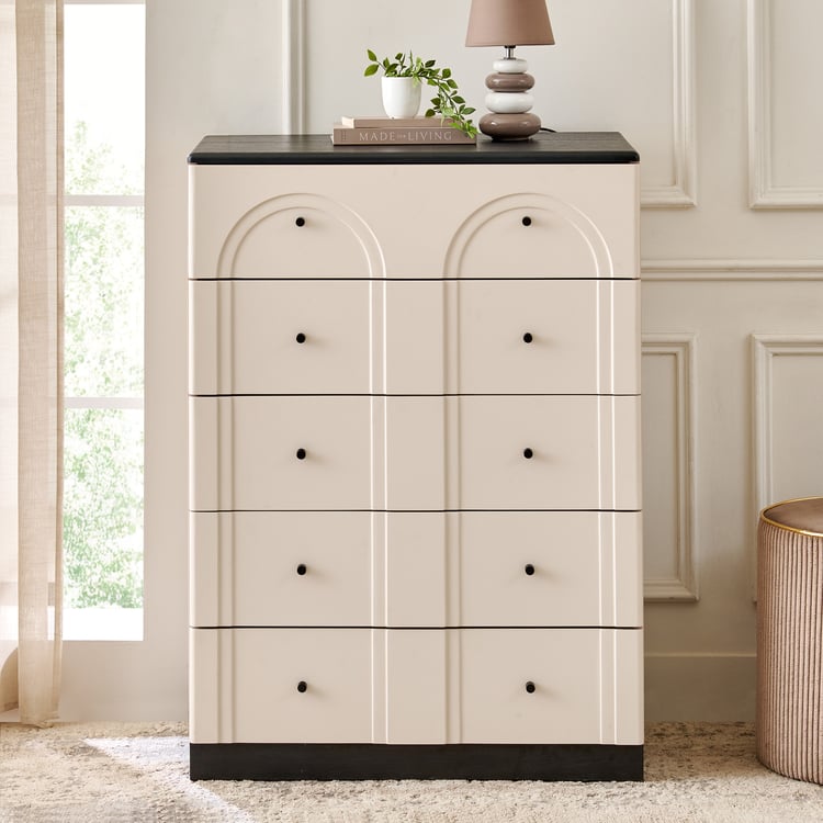 Saga Chest of 5 Drawers - Beige