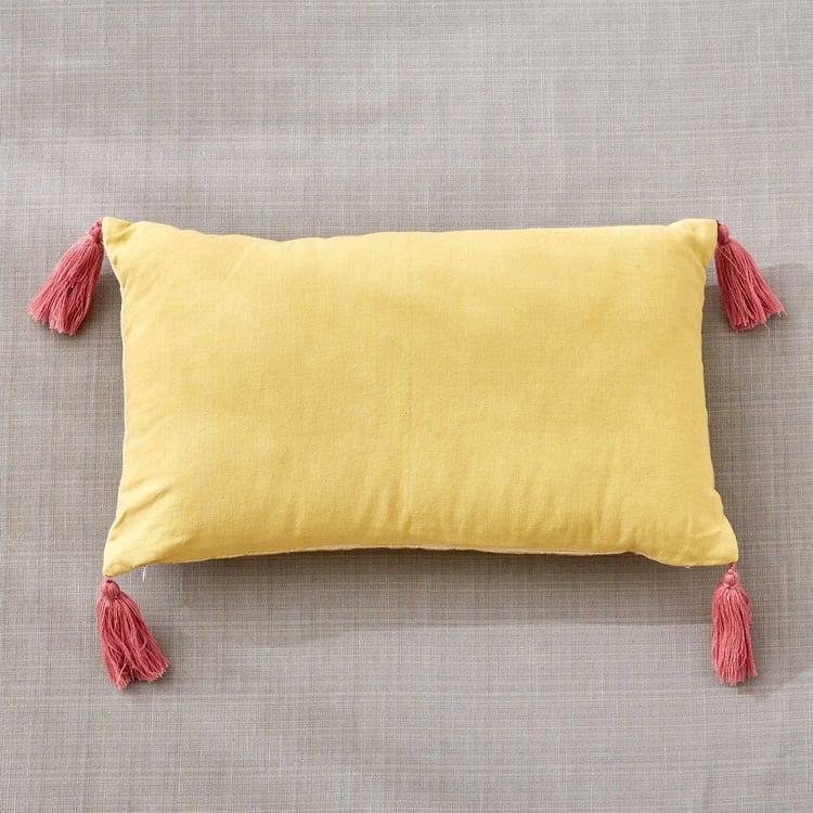 Glance Happy Home Embroidered Filled Cushion - 50x30cm