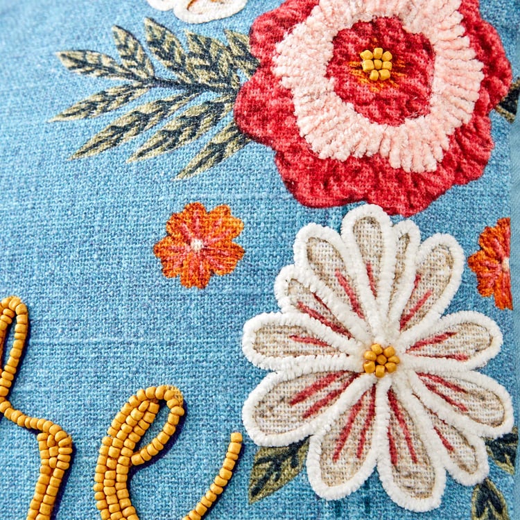 Glance Inspire Embroidered Filled Cushion - 40x40cm