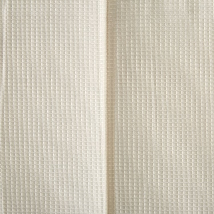 Natural Tranquil Waffle Cotton Printed Reversible Double Comforter