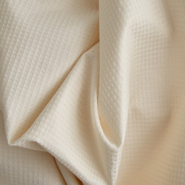 Natural Tranquil Waffle Cotton 172TC 3Pcs Super King Bedsheet Set