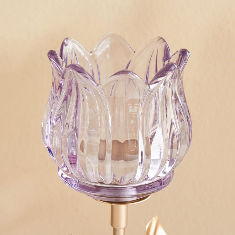 Fiora Delphi Glass Pedestal Tulip Multi T-Light Holders
