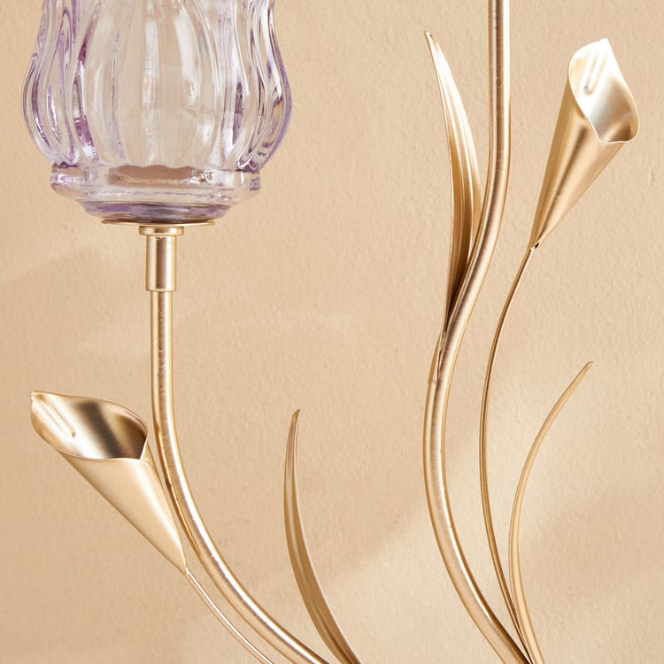 Fiora Delphi Glass Pedestal Tulip Multi T-Light Holders