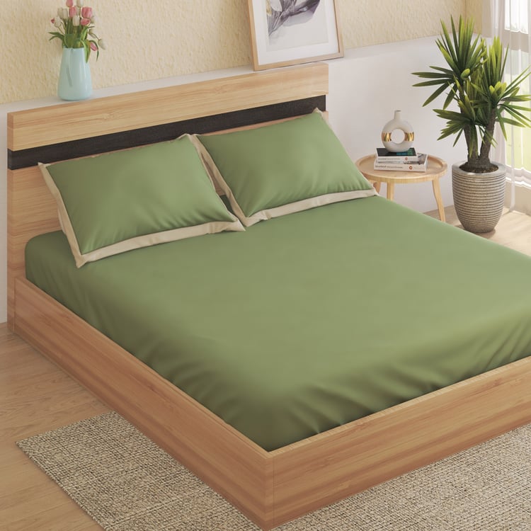 Color Bliss Cotton 200TC 3Pcs King Fitted Bedsheet Set