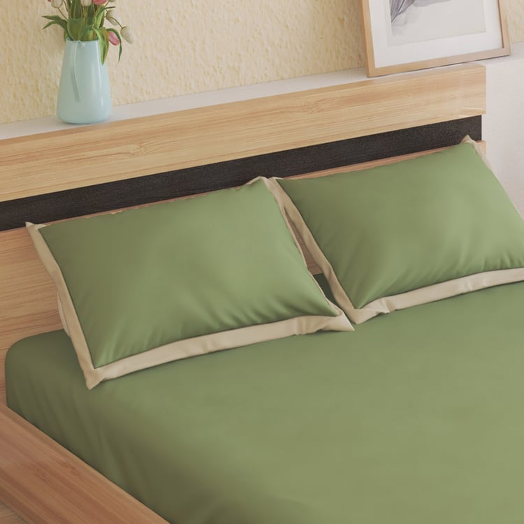 Color Bliss Cotton 200TC 3Pcs King Fitted Bedsheet Set