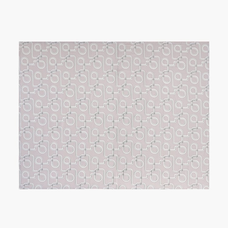 Drake Monochrome Cotton Printed 6-Seater Table Cloth - 200x150cm