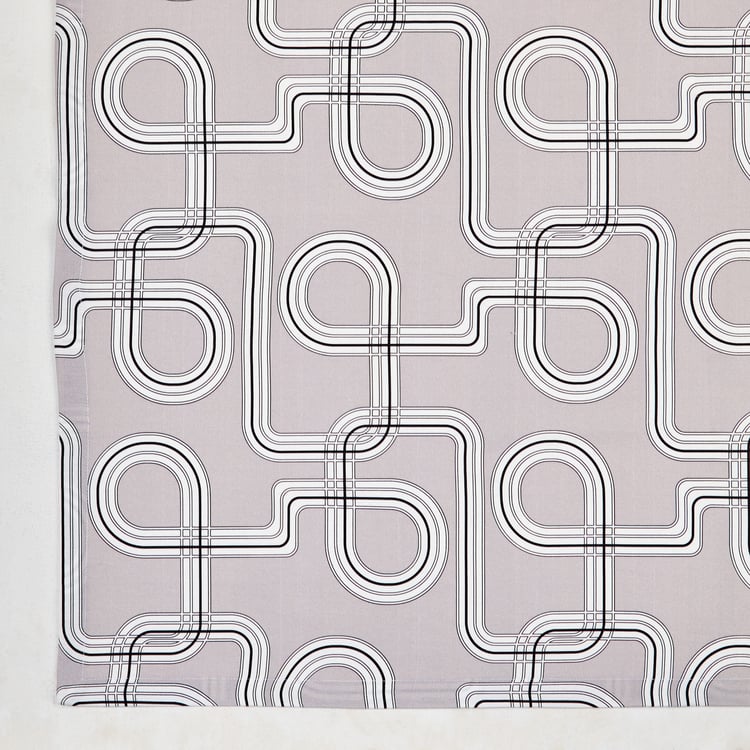 Drake Monochrome Cotton Printed 6-Seater Table Cloth - 200x150cm