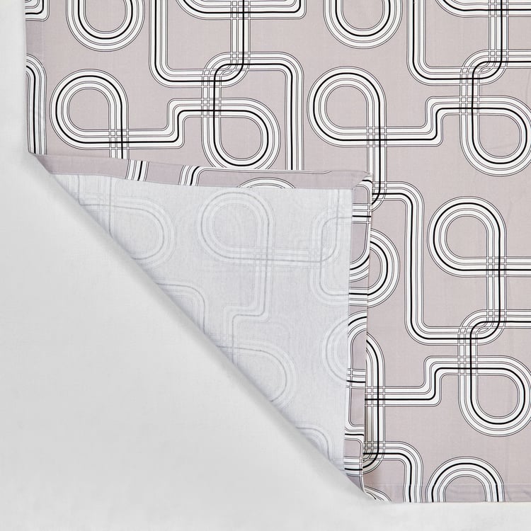 Drake Monochrome Cotton Printed 6-Seater Table Cloth - 200x150cm