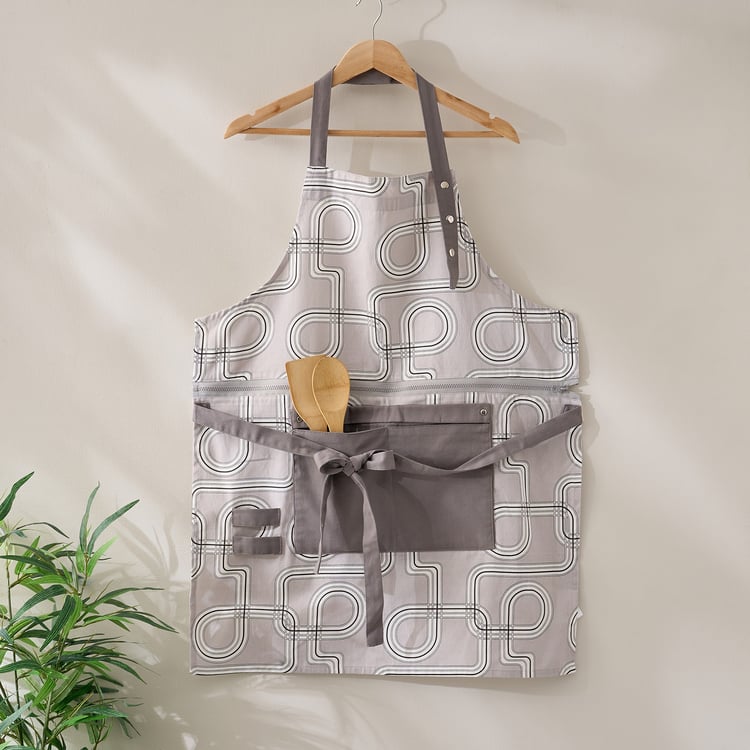 Drake Monochrome Cotton Printed Kitchen Apron