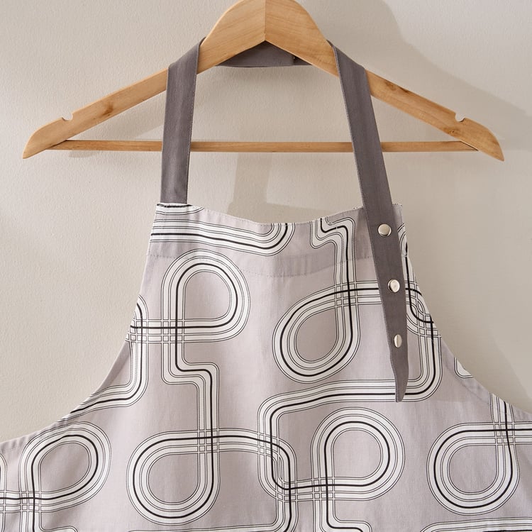 Drake Monochrome Cotton Printed Kitchen Apron