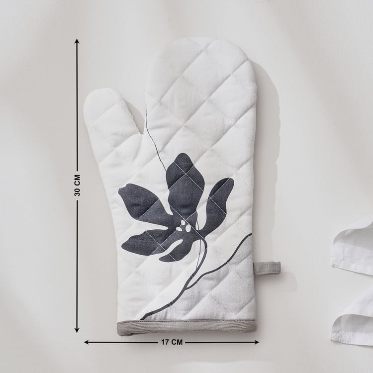 Drake Monochrome Set of 2 Cotton Printed Oven Mitten