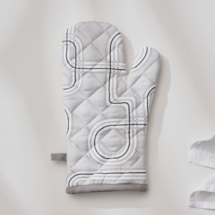 Drake Monochrome Set of 2 Cotton Printed Oven Mitten